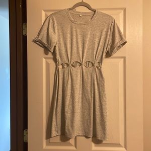 Large light gray dress